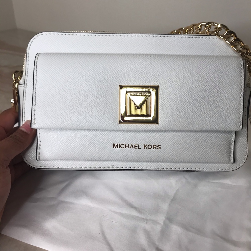 Michael Kors Sylvia Double Zip White